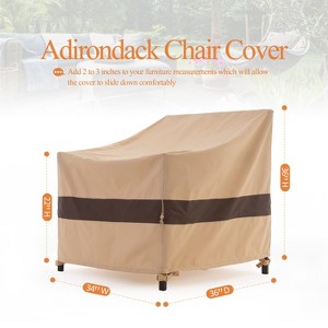 Waterproof Outdoor Patio Chair Covers - Beige+Coffee - 2Packs - Dancing Garden Collection - 1 of 4
