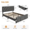 Upholstered Platform Bed Frame with Storage Drawers, Mattress Foundation with Solid Wooden Slats - 2 of 4