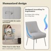 UNISOAR  Accent Chair Velvet Upholstered Side Dining Chairs with Brushed Legs - 4 of 4