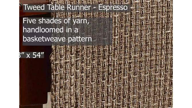Park Designs Tweed Expresso Table Runner 54'' L, 2 of 6, play video