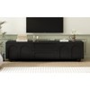 TiramisuBest Cream TV Stand with Arched Doors and Drawers for TVs up to 75 Inch Minimalist Media Console Rebound Device Iron Round Legs - 2 of 4