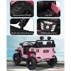 Ride On Cars w/ 2-Seater, 4 Wheels 24V Electric Vehicles with 2.4G Remote Control, Battery Powered Kids Car with 20" Wide Adjustable Seat - 4 of 4