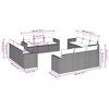 vidaXL 12 Piece Patio Sofa Set with Cushions - Brown and Red Without Table - 3 of 4