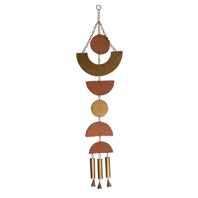 Geometric Brass Metal Hanging Wall Décor - Foreside Home & Garden
