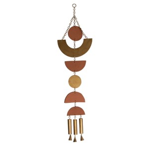 Geometric Brass Metal Hanging Wall Décor - Foreside Home & Garden - 1 of 4