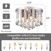 Maxax 11.8" Chorme Crystal Chandelier Flush Mount - 3 of 4