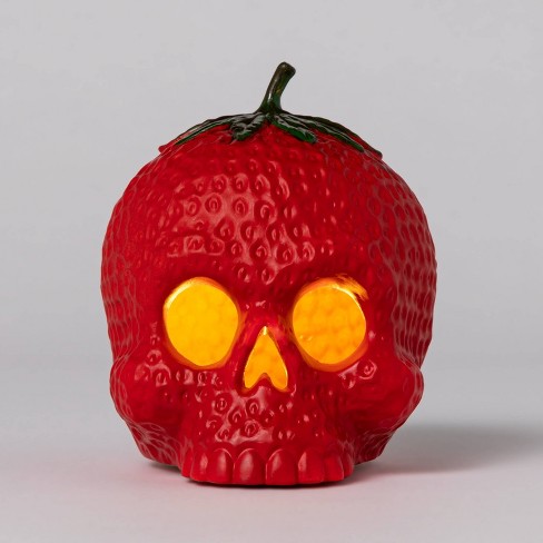 Light Up Strawberry Skull Fruit Halloween Decorative Prop Hyde Eek Boutique Target