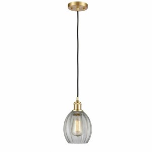 Eaton - 1 Light Cord Hung Mini Pendant In Industrial Style-9.5 Inches Tall and 6 Inches Wide - 1 of 1