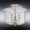 Urban Ambiance Luxury French Rustic Ceiling Light,  11.875"H x 13.75"W,  Brushed Nickel Finish, UHP3730 - 3 of 4