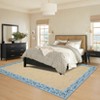 Floral Bordered Area Rugs for Living Room Bedroom Braided Print Rug Soft Washable Foldable Accent Rug Low Pile Non-Slip Carpet - 2 of 4