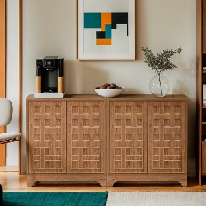 Hommoo 57.5-Inch Farmhouse Sideboard Buffet Cabinet with Storage - 1 of 4