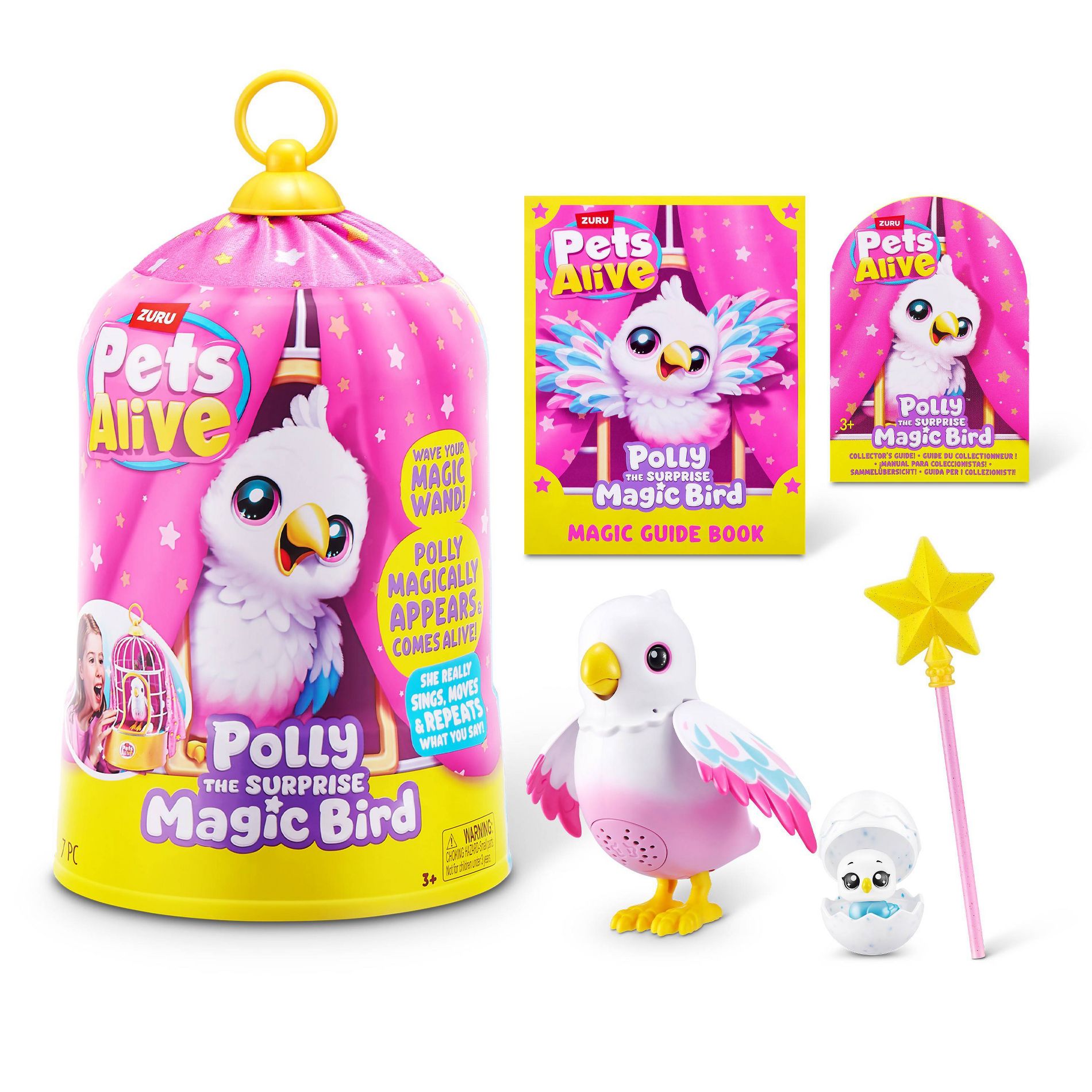 Pets Alive Polly the Magic Bird: Interactive Plastic Pet Toy by Zuru