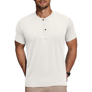 COOFANDY Henley Shirts Short Sleeve Button Henley - 1 of 4