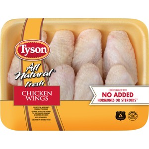 Tyson All Natural Antibiotic Free Chicken Wings - 1.48-2.75 lbs - price per lb - 1 of 4