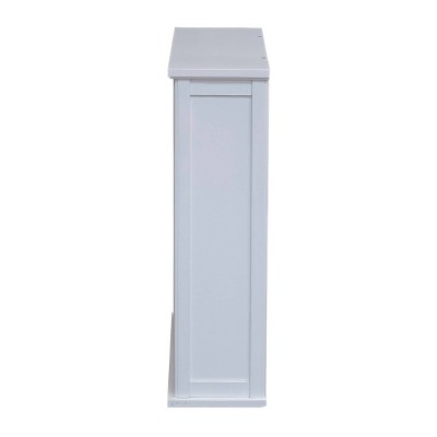32.5'' White Wood Floating Wall Mounted Bath Storage