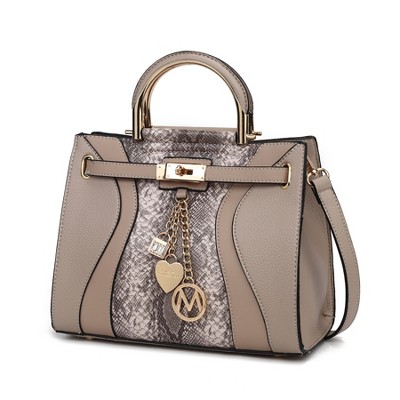 MKF Collection Cassia Snake embossed Vegan Leather Women’s Satchel Bag by Mia K
