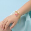 Guili Kids' 14k Gold Plated Charm Bracelet with "Sweet Heart" and Watermelon Charms in Blue, Red, or Pink – Fun and Stylish Look for Any Occasion - 3 of 3