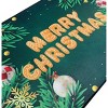 Home Mart Goods Merry Christmas Holiday Green Non-Slip Washable Low Pile Kitchen Mat Entrance Door Mat - 31" x 19" - 4 of 4