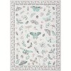 Acekool Floral Insect Area Rug - Washable 5x7 Non-Slip Carpet for Bedroom & Living Room - 2 of 4