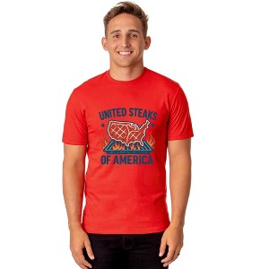 Men's United Steaks of America Patriotic Funny T-Shirt - 1 of 4