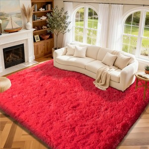 Area Rugs for Living Room Bedroom, Non-Slip Fluffy Soft Shag Carpet for Kids Home Dorm Decor - 1 of 4