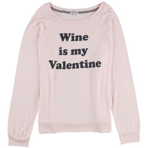 P.J. Salvage Womens Wine Is My Valentine Pajama Sleep T-shirt - 1 of 2