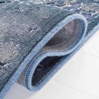 Handmade Black Viscose and Silk Rectangular Rug 39" x 4"