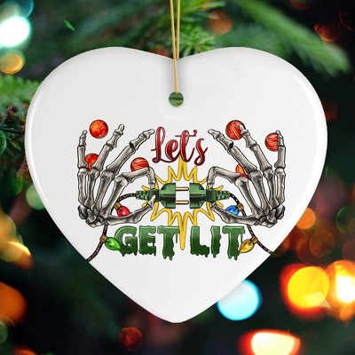 Let’s Get Lit Skeleton Fingers and Christmas Plugs Ornament| OrnamentallyYou