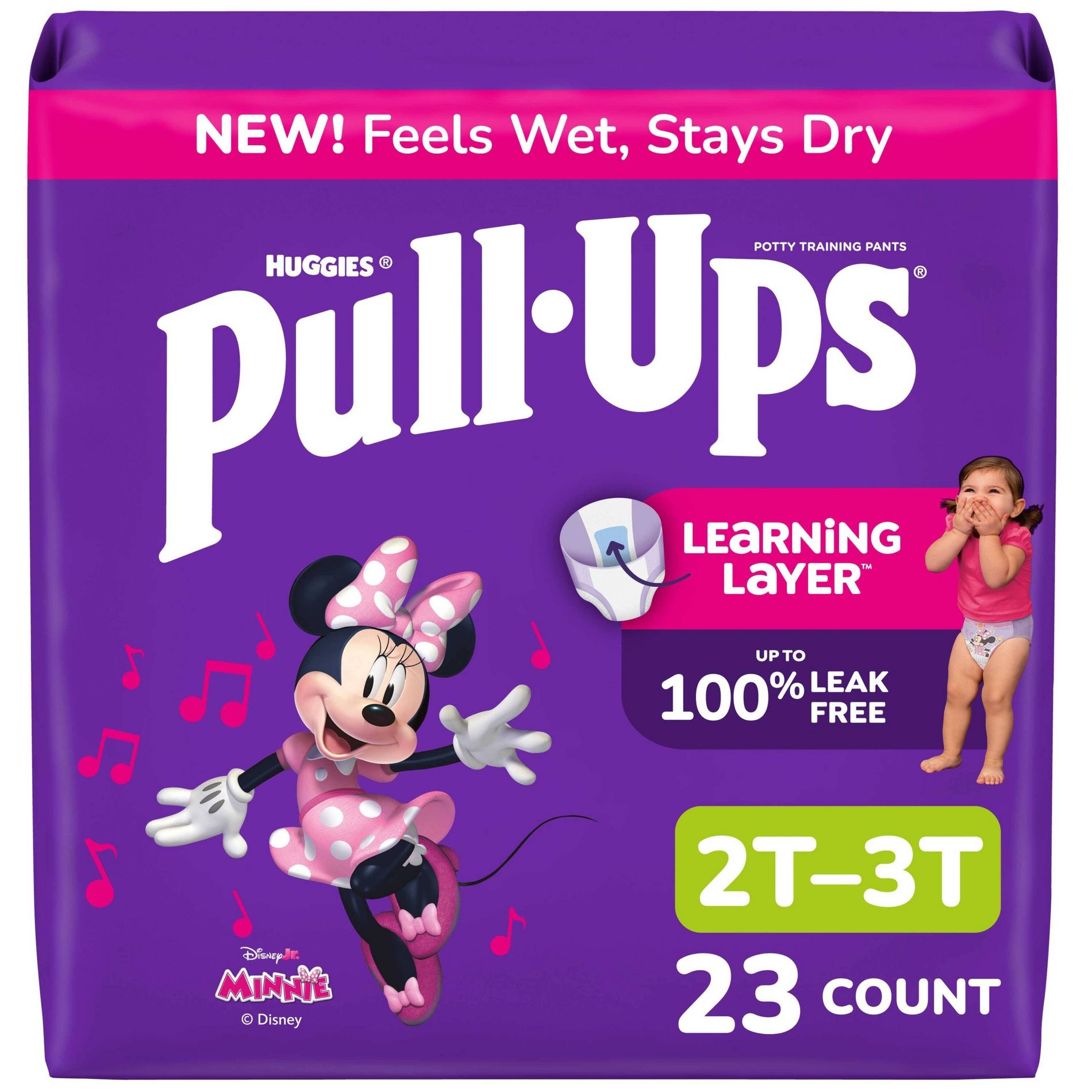 Pull-Ups Girls' Learning Designs Training Pants - Size 2T-3T - 23ct: No Fragrance, Minnie Mouse, Cotton, Disney, Hypoallergenic