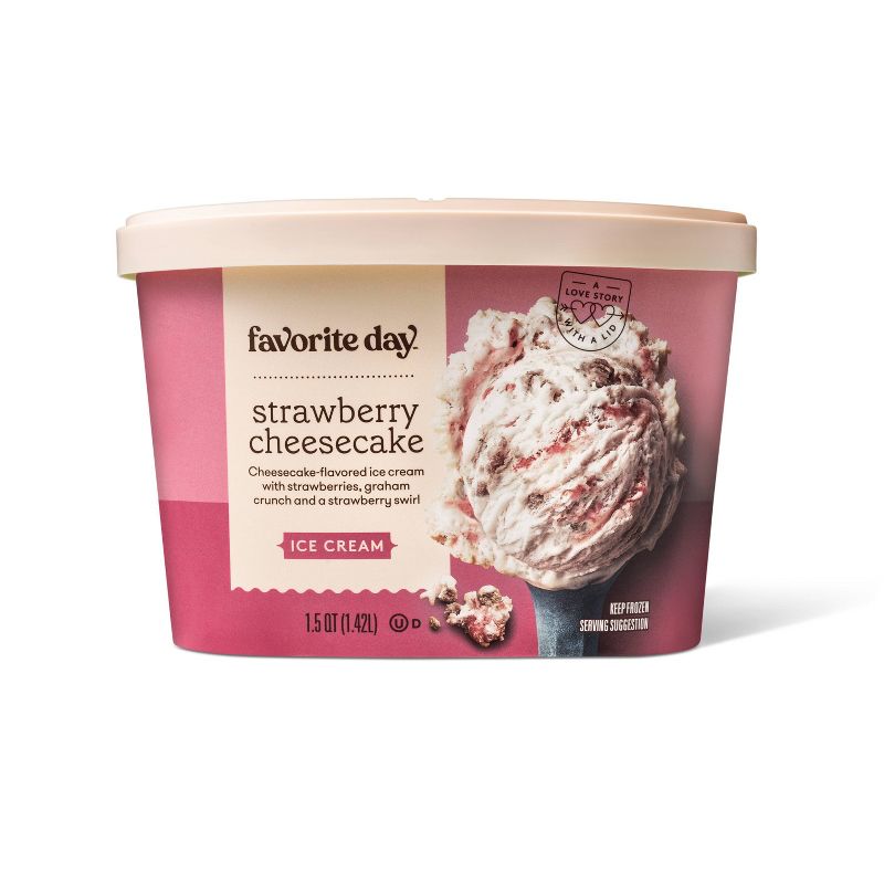 Strawberry Cheesecake Ice Cream - 48oz - Favorite Day&#8482;, 1 of 6