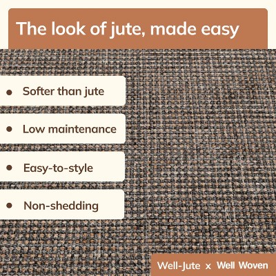 Gray Synthetic Flat Woven Reversible 5' x 7' Area Rug
