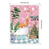 Kate & Laurel All Things Decor 18"x24" Sylvie Maximalist Llama Bath Framed Canvas by Honey Island Studio White - 3 of 4