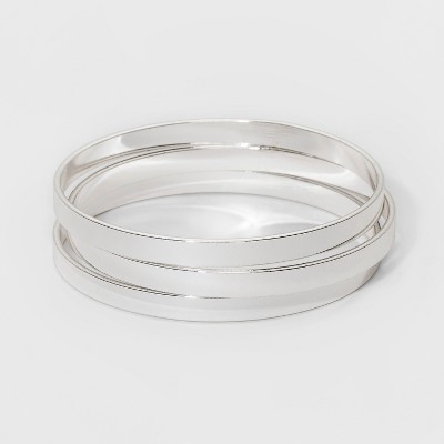 Bangle Bracelet 3pc - A New Day™ Silver