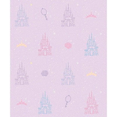 Disney Princess Castle Peel and Stick Wallpaper Purple - RoomMates