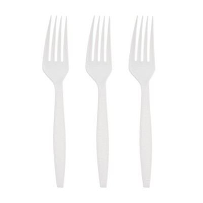 Smarty Had A Party White Plastic Disposable Forks (1000 Forks) : Target