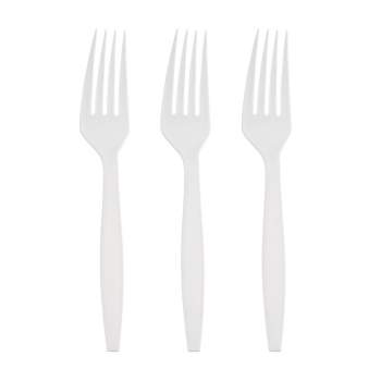 Smarty Had A Party White Plastic Disposable Forks (1000 Forks)