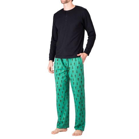 Mens cotton outlet knit pajama sets