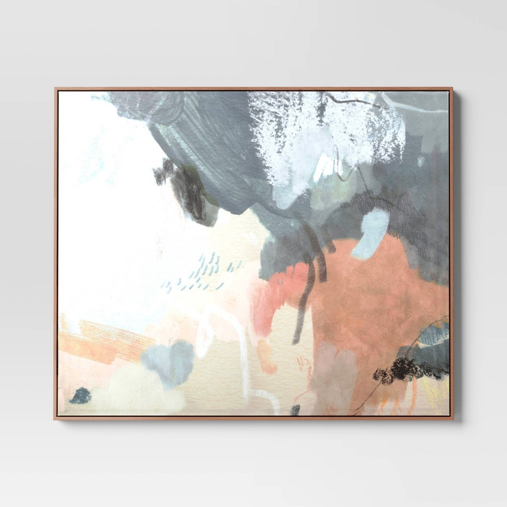 36" x 30" Coral Merge Floating Framed Wall Canvas - Threshold™