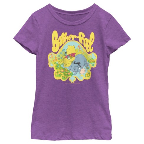 Girl's Winnie The Pooh Bother Free T-shirt - Purple Berry - Large : Target