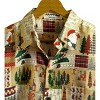 LA LEELA Men's Ugly Christmas Tree Hawaiian Shirts Short Sleeve Button Down Shirt Mens Casual Vacation Party Aloha Gifts Shirts for Men - image 3 of 4