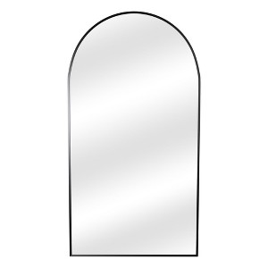 HomeRoots 71" Black Metal Arch Freestanding Framed Full Length Mirror - 1 of 4