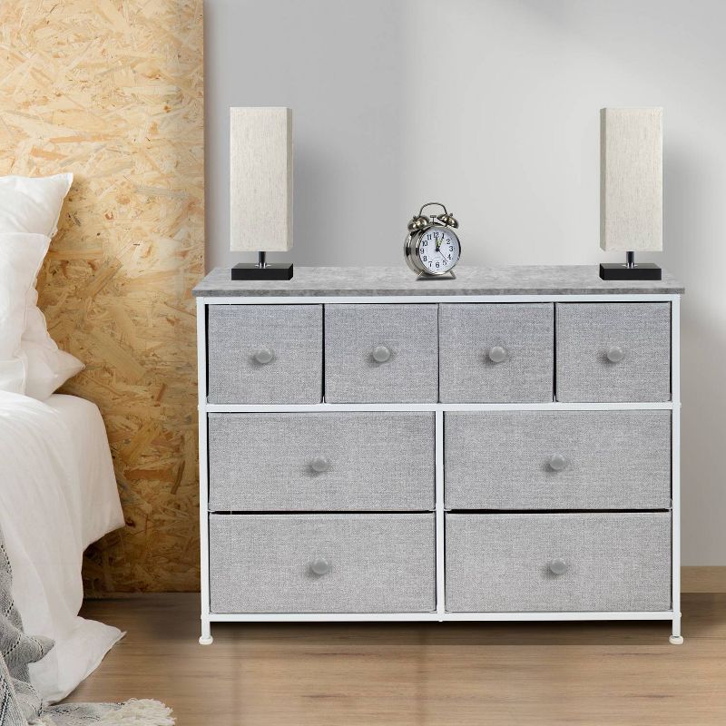 Sorbus Drawer Fabric Dresser for Bedroom Home and Office Gray, 3 of 5