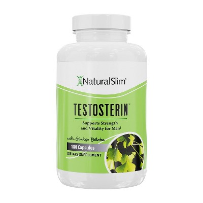 NaturalSlim Testosterin - Testosterone Booster for Men, 180 Capsules