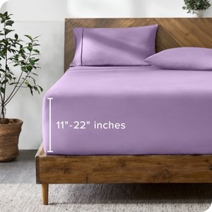 22 Inch Extra Deep Pocket Microfiber Fitted Sheet by Bare Home - 1 of 4