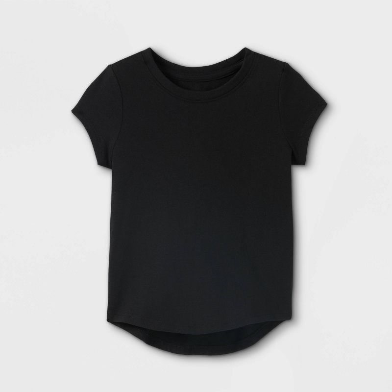 Toddler Girls' Solid Knit Short Sleeve T-Shirt - Cat & Jack™, 1 of 9