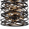 Minka Lavery Dark Bronze Mosaic Gold Chandelier 14" Wide Modern 6-Light Fixture for Dining Room House Foyer Kitchen Entryway Home - 3 of 3