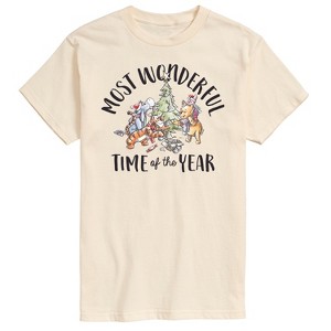 Men's - Winnie the Pooh - Christmas Most Wonderful Time of the Year Short Sleeve Graphic T-Shirt - 1 of 4