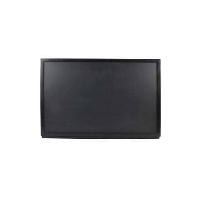 Black Magnetic Wall-Mounted Murphy Desk with Chalkboard Front