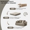 TiramisuBest Floor Couch, Convertible Floor Sofa Bed with Pillow, Chenille Fabric Compression Futon Couch Sleeper for Living & Bedroom, Gray - 2 of 4