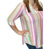 Women's Pastel Stripe Gabby Tunic Top - honeyme - 3 of 3